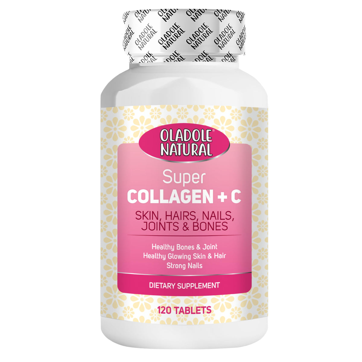 Oladole Natural Super Collagen C Tablets for Skin, Hair, Nails & Joints (120 Tablets)