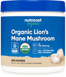 Nutricost Organic Lion's Mane Mushroom Powder 4oz - Certified USDA Organic