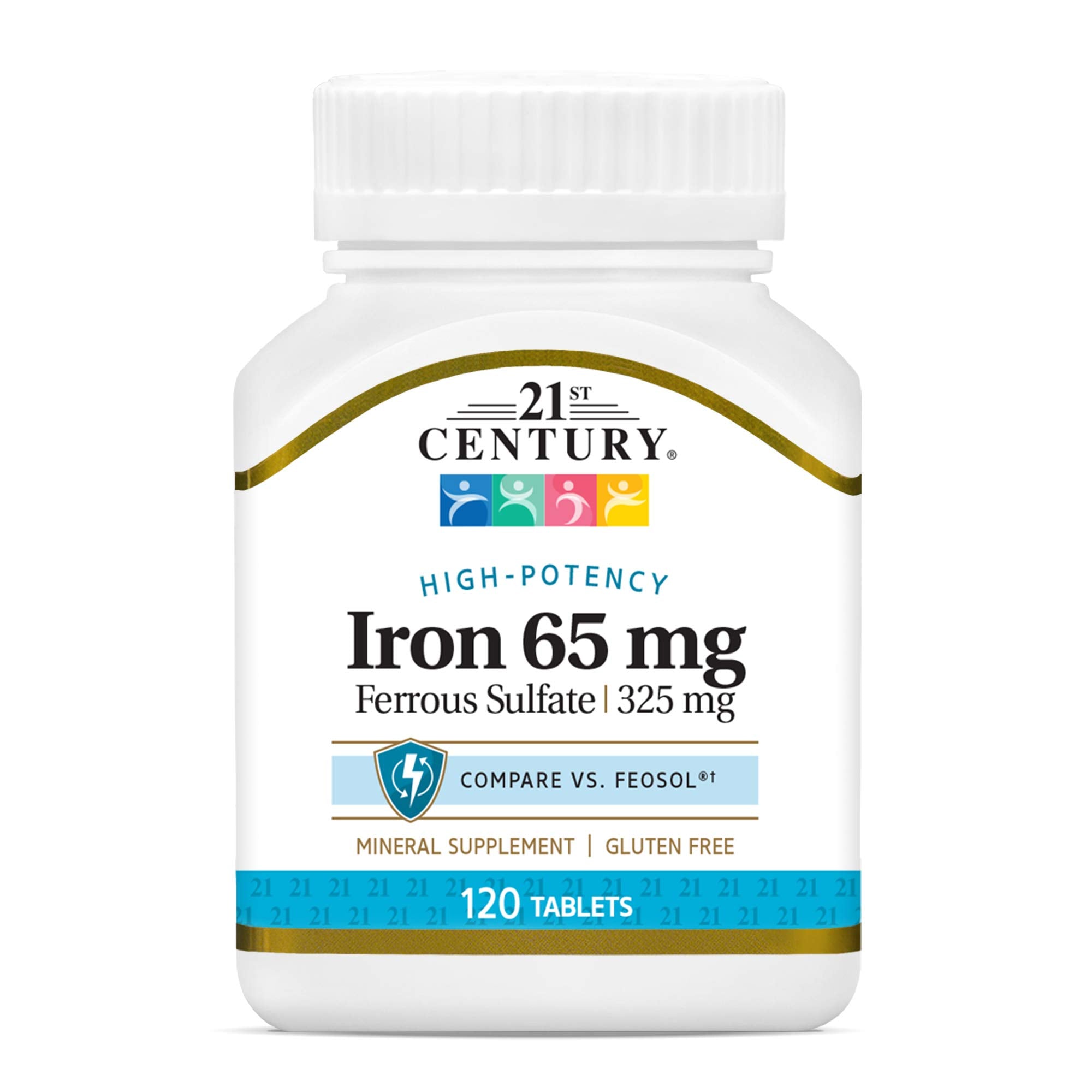 21st Century Iron 65mg - 120 Tablets - Energy & Red Blood Cell Support