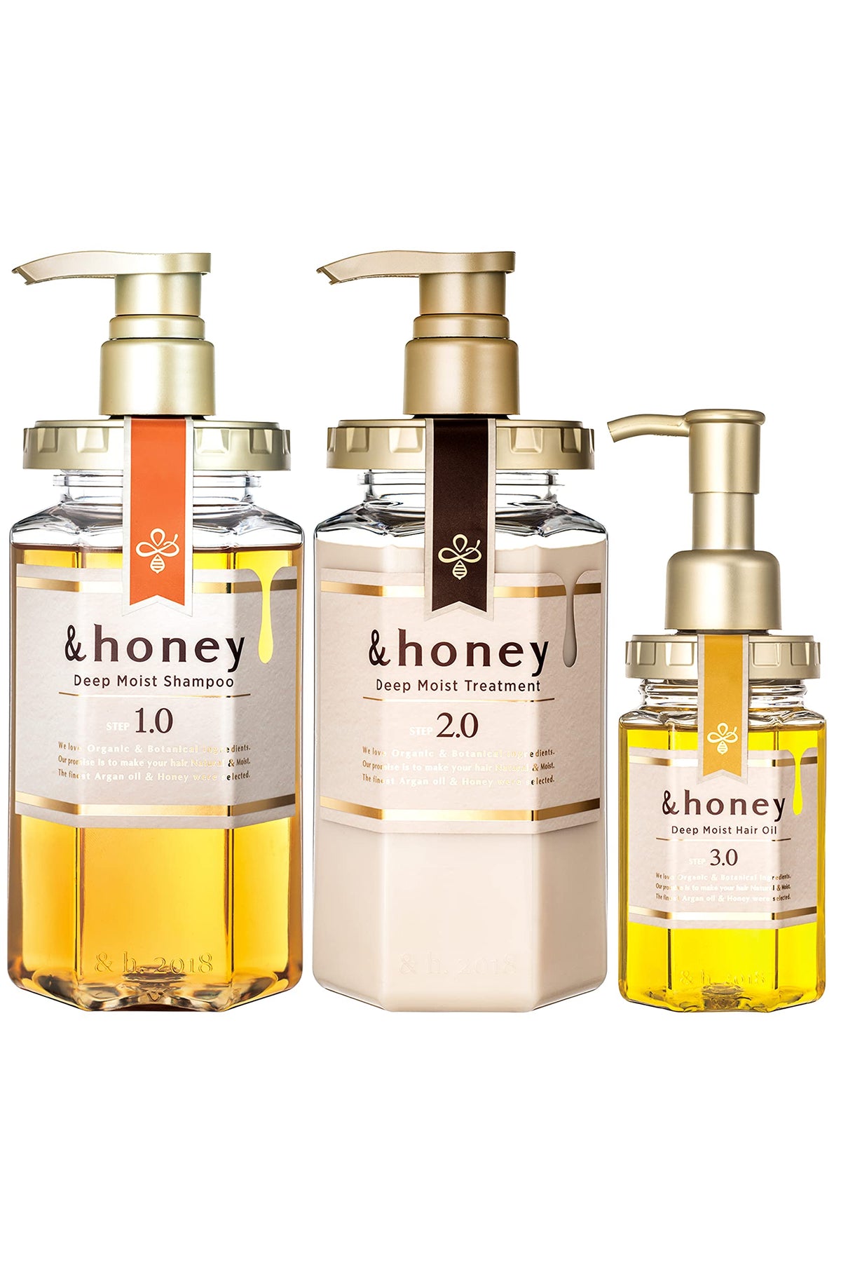 &honey Deep Moist 3-Piece Set [Shampoo, Treatment, Hair Oil] | Complete Hair Care System