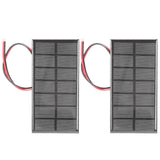 2-Pack Mini DC3.5V 250mA Solar Panel Charger with Cable