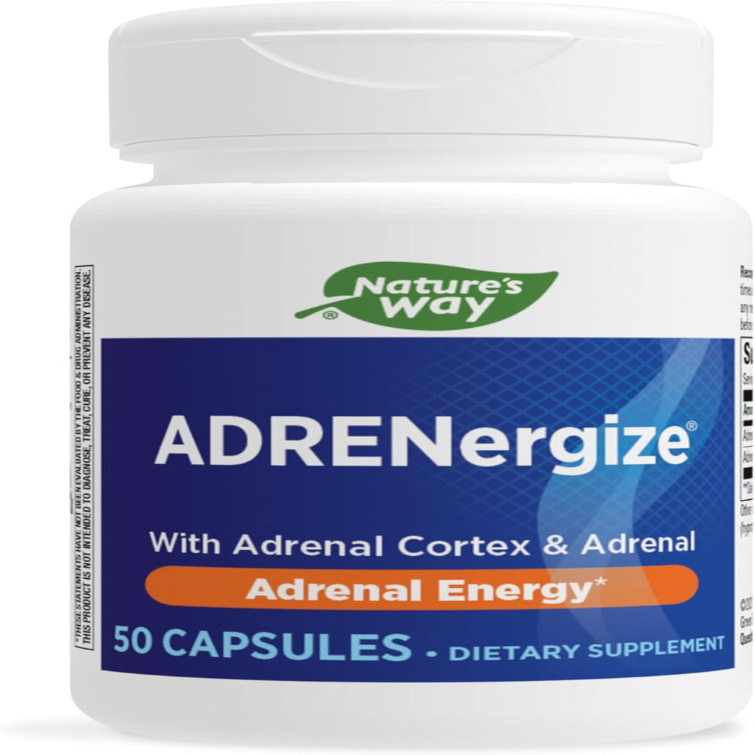 Nature's Way ADRENergize with Adrenal Cortex & Whole Adrenal, Energy Support*, 50 Capsules