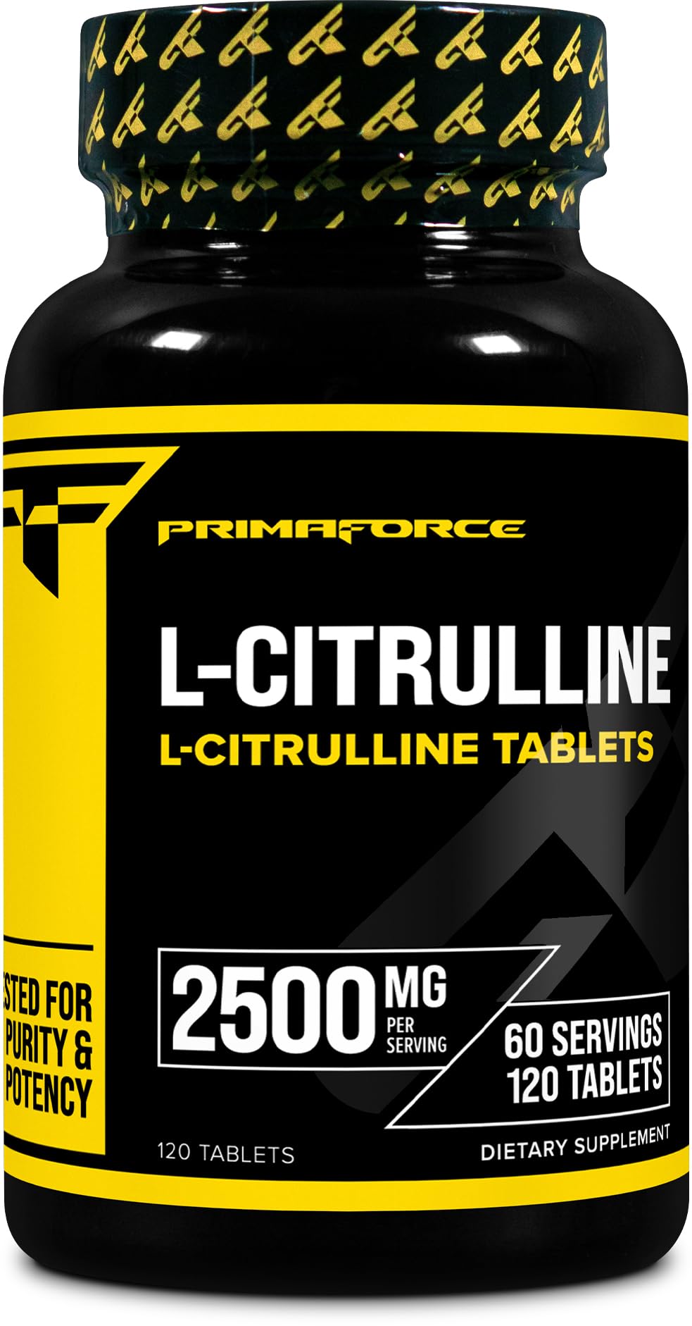 Primaforce L-Citrulline 2500mg Tablets - Nitric Oxide Booster, 120 Count, 60 Servings