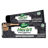 Dabur Herbal Activated Charcoal Whitening Toothpaste with Bamboo Toothbrush - 150g