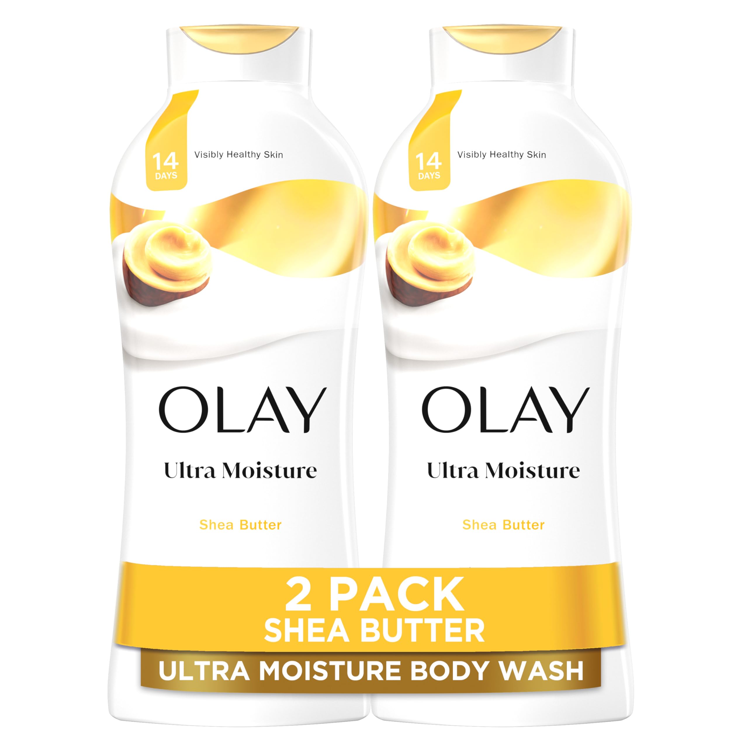 Olay Body Wash Ultra Moisture Shea Butter | 22 Ounce (650ml) | Pack of 2 | Deep Hydration for Soft Skin