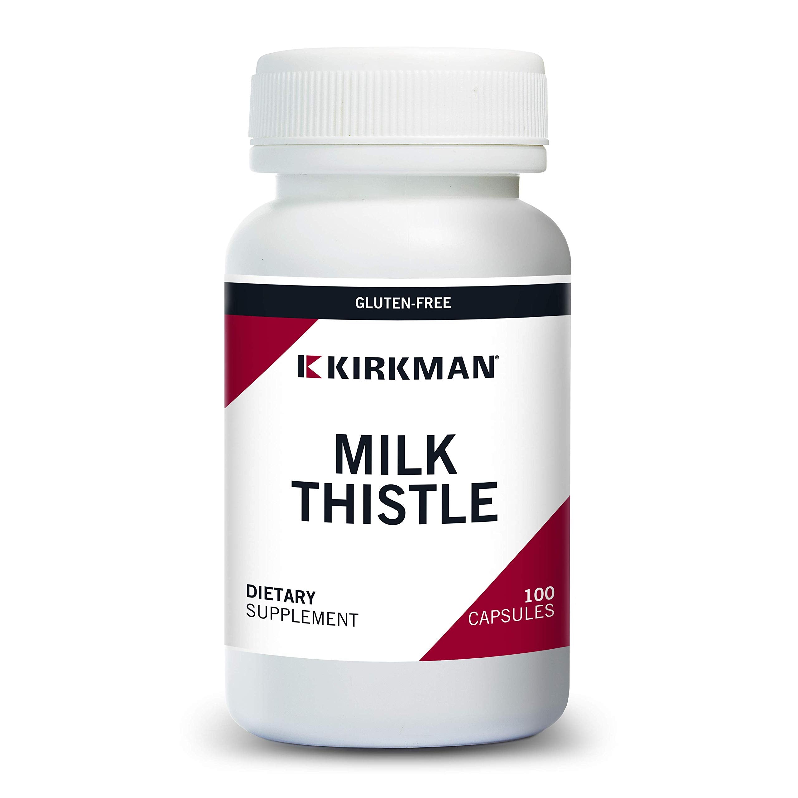 Kirkman Labs Milk Thistle 100mg - Liver Detox & Protection Supplement, 100 Capsules