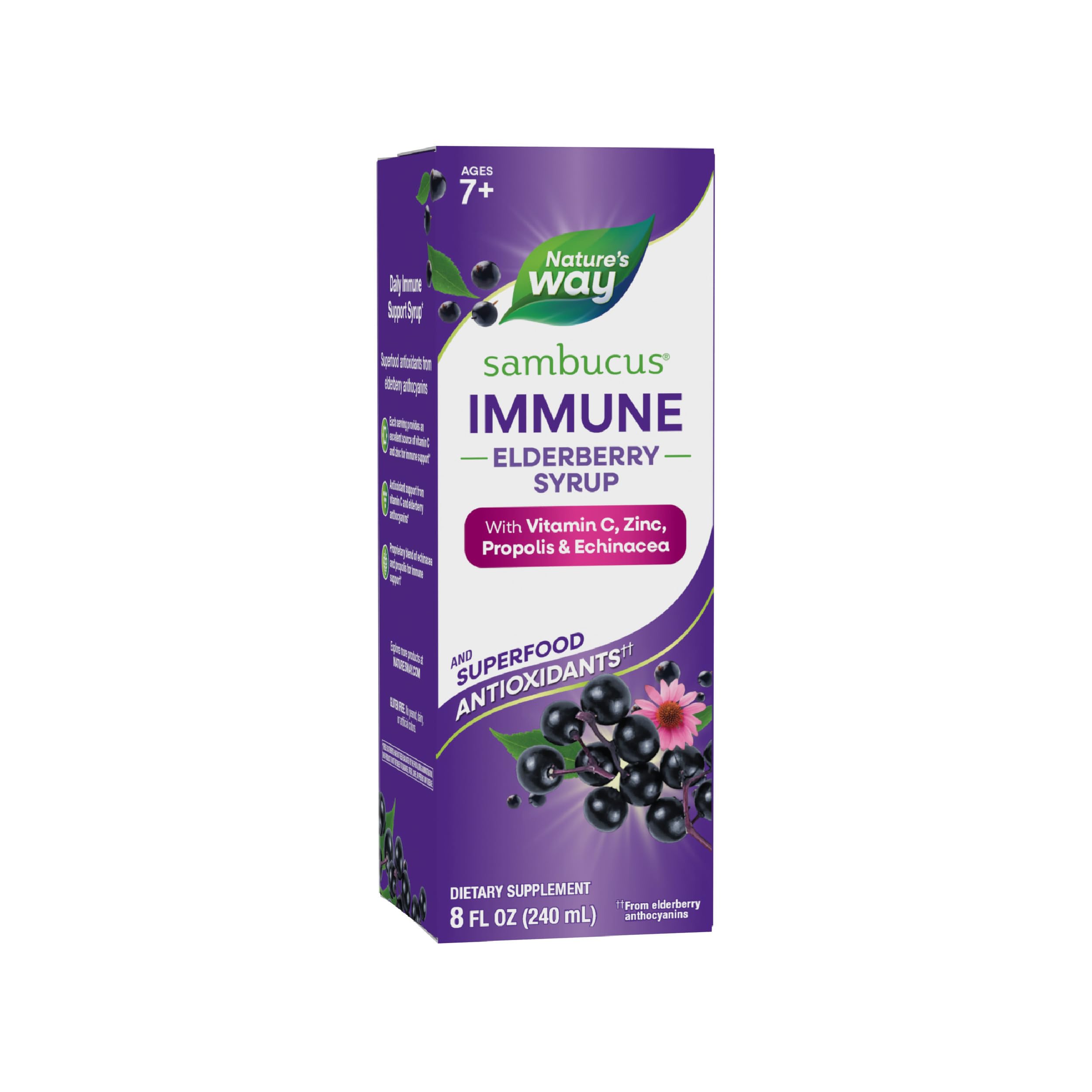 Nature's Way Sambucus Immune - Standardized Elderberry Extract - 8 fl oz (240 ml)