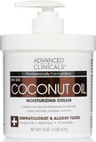 Advanced Clinicals Coconut Oil Cream - 16 oz