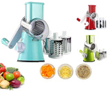 Multi-Function 3-in-1 Rotary Grater & Vegetable Cutter - Stainless Steel Blades