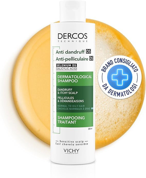 Vichy Dercos Anti-Dandruff Shampoo for Normal to Oily Hair (200ml)
