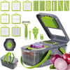 22-in-1 Vegetable Slicer & Onion Chopper - Multi-Blade Food Cutter with Drain Rack