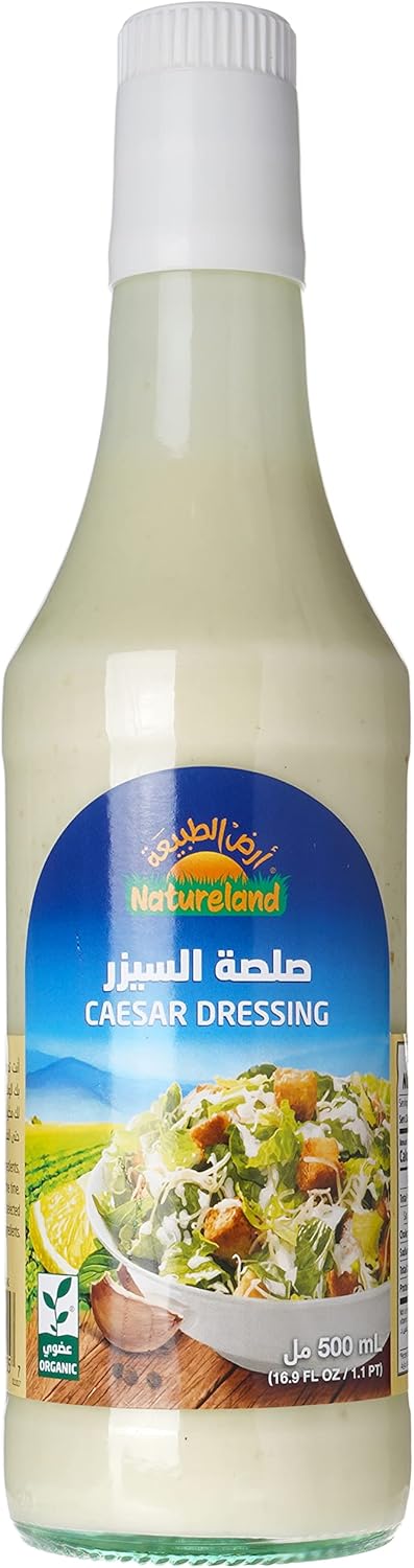 Premium Natureland Caesar Dressing - 500ml Creamy Salad Essential