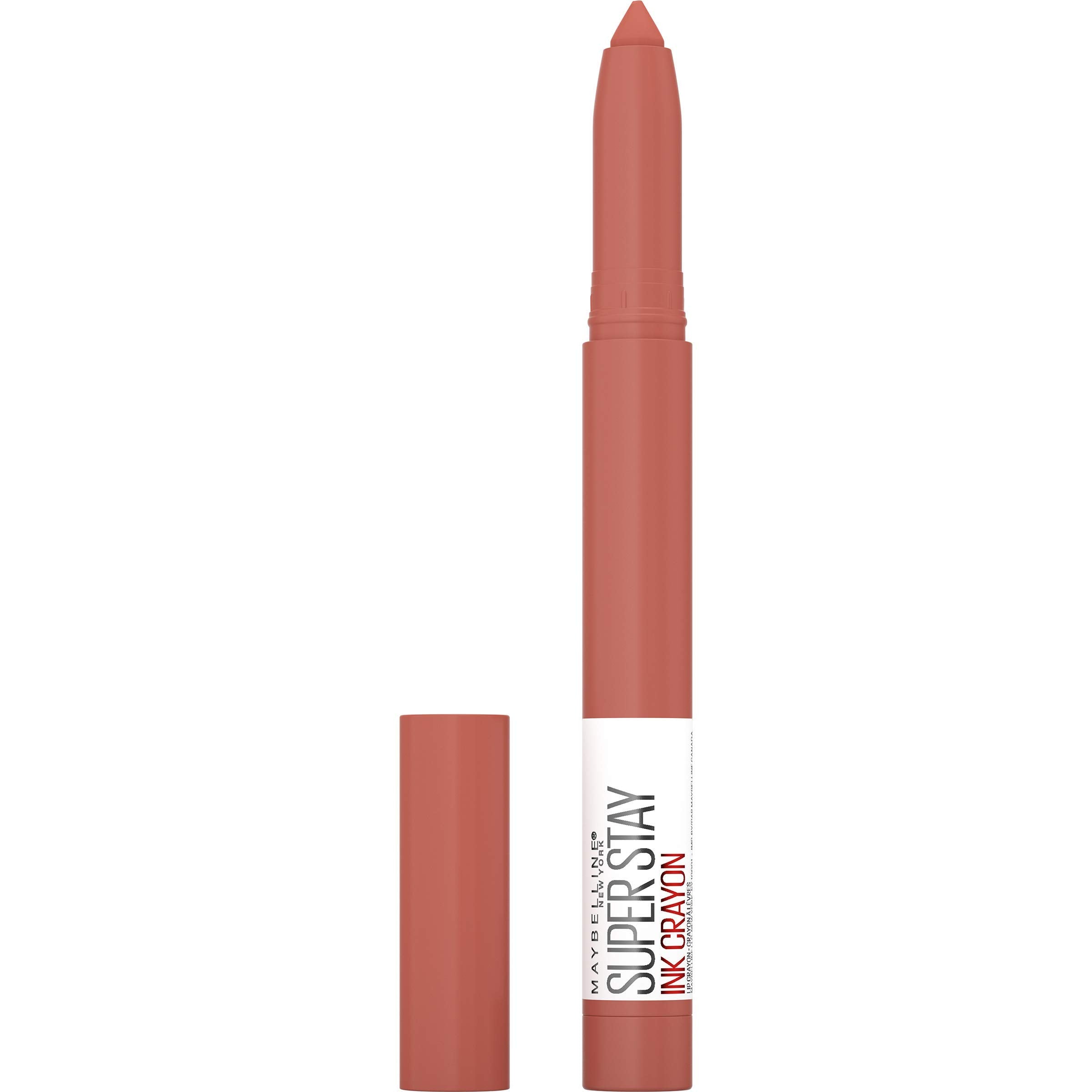 Maybelline Super Stay Ink Crayon Lipstick - Rosey Mauve - Precision Tip with Built-in Sharpener