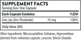 Thorne Zinc Picolinate 15mg - Highly Absorbable Zinc Supplement - Supports Wellness, Immune System, Eye, Skin, and Reproductive Health - Gluten-Free,...
