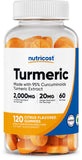 Nutricost Turmeric Gummies 2,000mg per Serving - 120 Gummies (60 Servings)