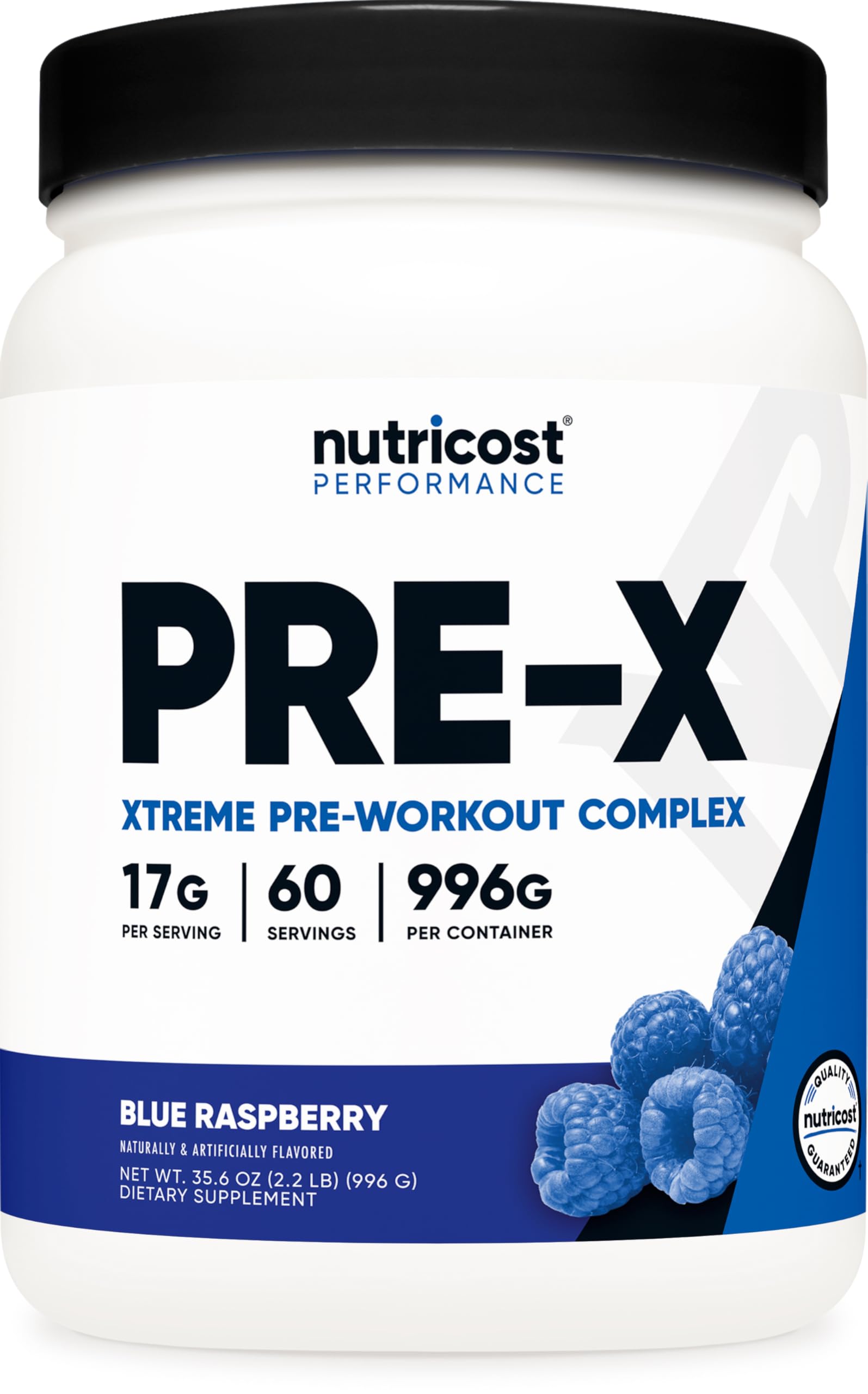 Nutricost Pre-Workout Complex Powder - Blue Raspberry (60 Servings)