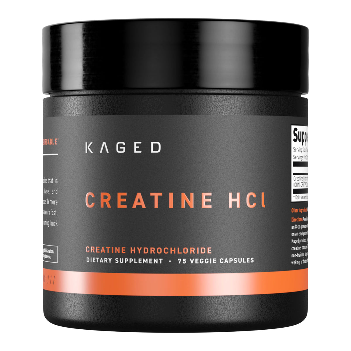 Kaged Creatine HCl Capsules for Enhanced Strength & Recovery - 75 Vcaps