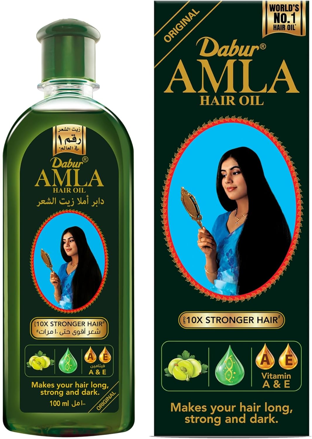 Dabur Amla Hair Oil 100ml - Natural Oils & Vitamin C for Long, Strong, Dark Hair