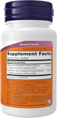 NOW Foods Supplements, Lutein & Zeaxanthin with 25 mg Lutein and 5 mg Zeaxanthin, 60 Softgels