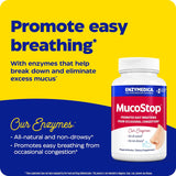 Enzymedica MucoStop: تخفيف المخاط ودعم الجهاز التنفسي (٩٦ كبسولة)
