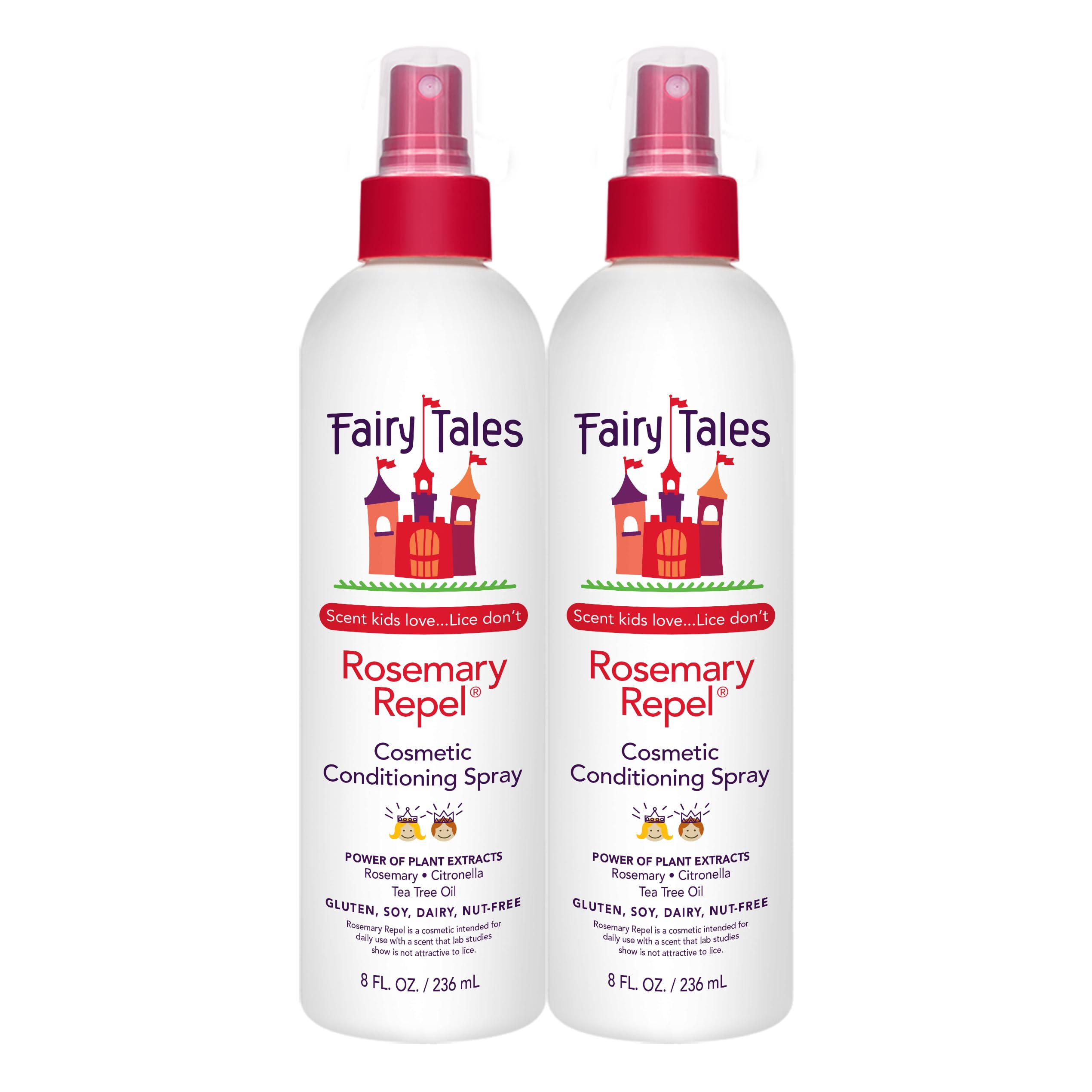 Fairy Tales Kids Rosemary Repel Lice Spray - Daily Conditioning & Protection, 8 fl oz Pack of 2