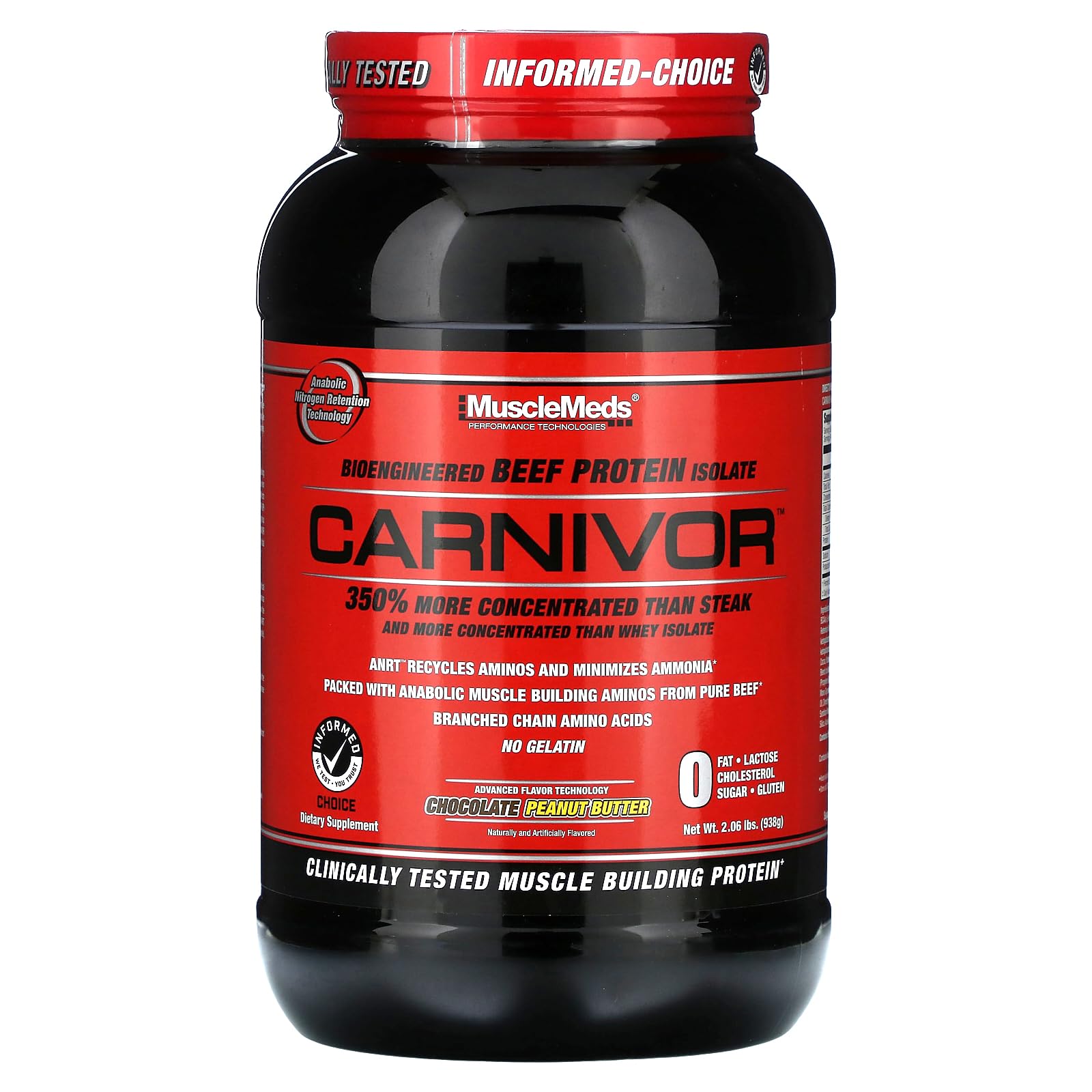MuscleMeds Carnivor Chocolate Peanut Butter Protein (2lb)