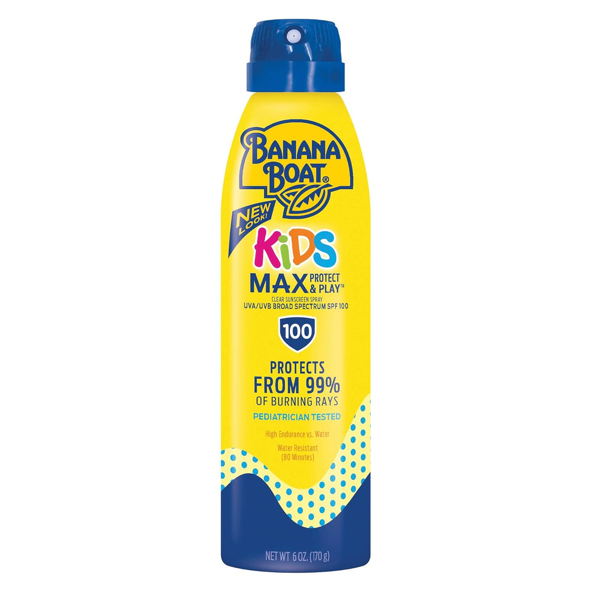 Banana Boat UltraMist Kids MAX Protect & Play Clear Spray Sunscreen SPF 100 (6 oz)