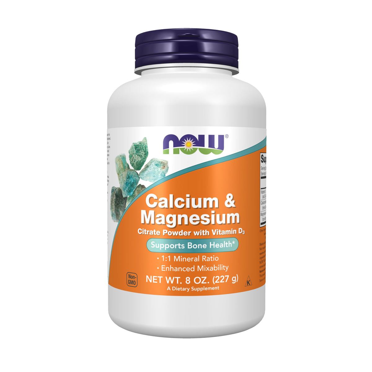 NOW Magnesium Citrate Pure Powder Supplement - 8oz (227g) | High Absorption & Muscle Support