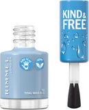 Rimmel Kind & Free Breathable Top Coat Nail Polish - Vegan & Cruelty-Free - Tidal Wave Blue