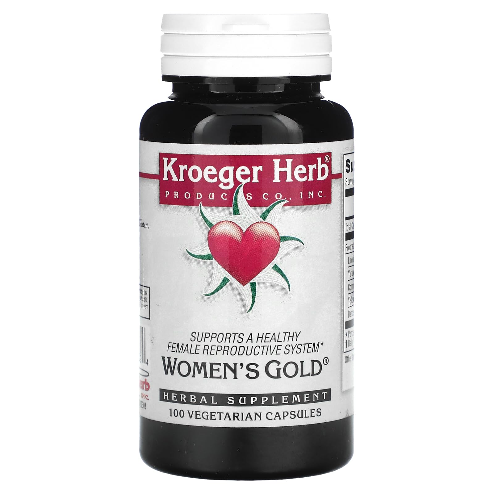 Kroeger Herb Women's Gold Supplement - 100 Capsules for Female Wellness