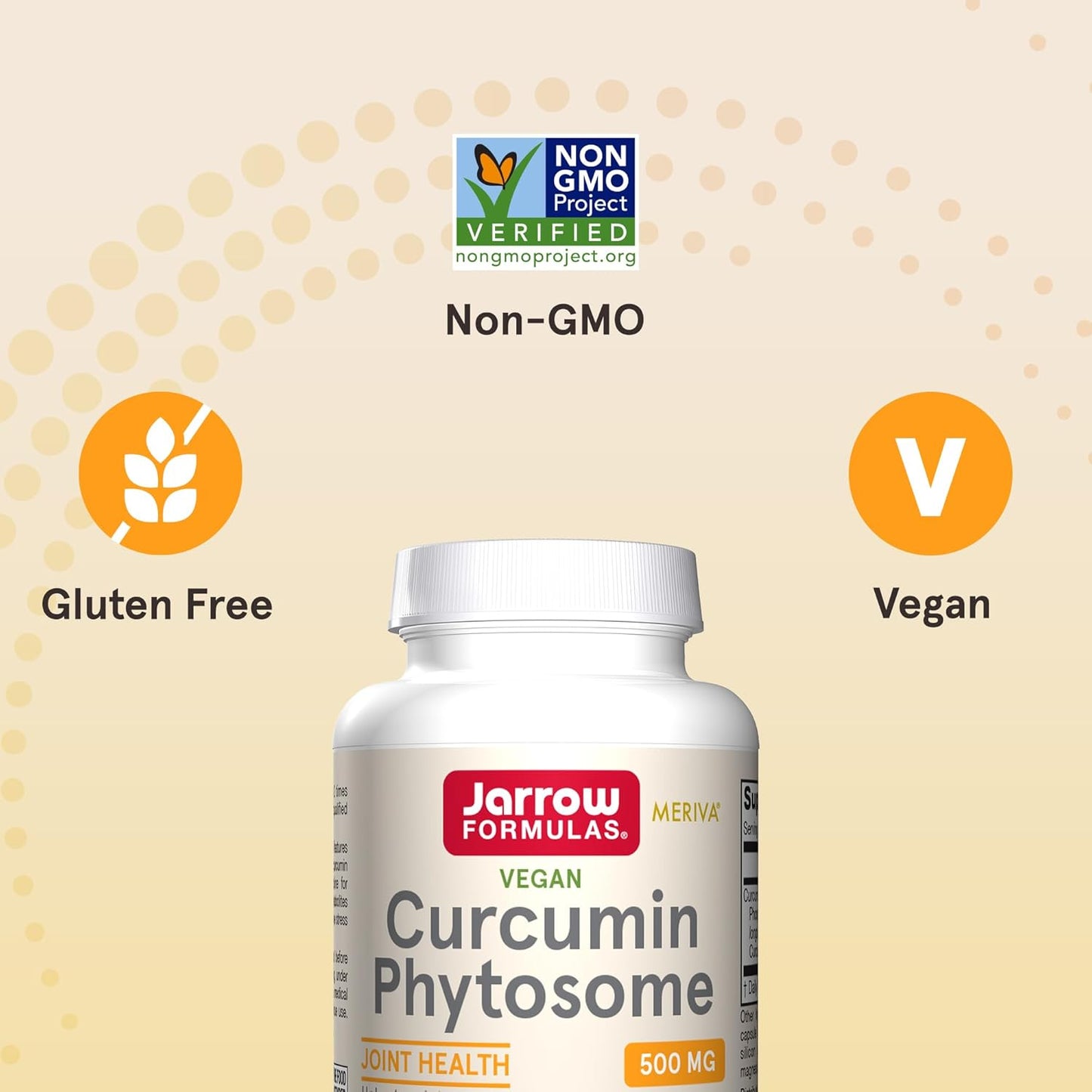 Jarrow Formulas Curcumin Phytosome 500 mg - 60 Veggie Capsules - Formulated with Meriva - Antioxidant Support Supplement - Joint Health & Support - 60 Servings