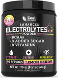 Zeal Electrolyte Powder - Lemon Berry Flavor | 90 Servings | Zero Sugar Hydration & Recovery