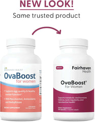 Fairhaven Health Ovaboost Fertility Supplements for Women | Conception for her Vitamins | Womens Ovulation & Egg Quality | Myo-Inositol, Folate & CoQ10 | Natural Fertility Support | 120 Capsules