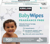 مناديل كيركلاند سيجنتشر المبللة للأطفال (Baby Wipes) - عبوة 900 منديل - لطيفة ولا تسبب الحساسية (Hypoallergenic)