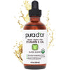 PURA D'OR Organic Vitamin E Oil Blend 4 oz - 70,000 IU Natural Hexane Free with Almond, Argan, Rosehip & More