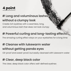 HEIMISH Dailism Smudge Stop Mascara - 0.32 oz/9 g (Curling) | Non-Smudge Curly Mascara | Washable Non-Clumping Waterproof Mascara for Eye Makeup | Kbeauty