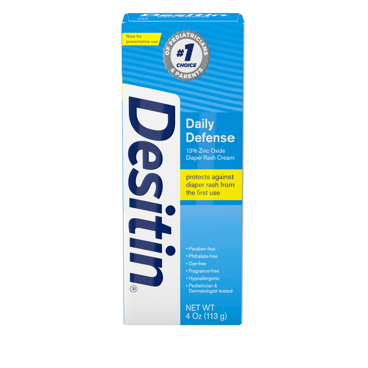 Desitin Daily Defense Baby Diaper Rash Cream 13% Zinc Oxide - 4 oz Pack of 6