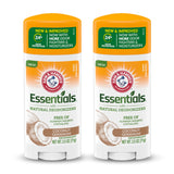 ARM & HAMMER Essentials Deodorant - Coconut Geranium - Aluminum-Free, Paraben-Free, Phthalate-Free - 2.5oz (Pack of 2)