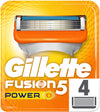 Gillette Fusion5 Power Refills for Men - 4-Pack with 5 Blades, Trimmer