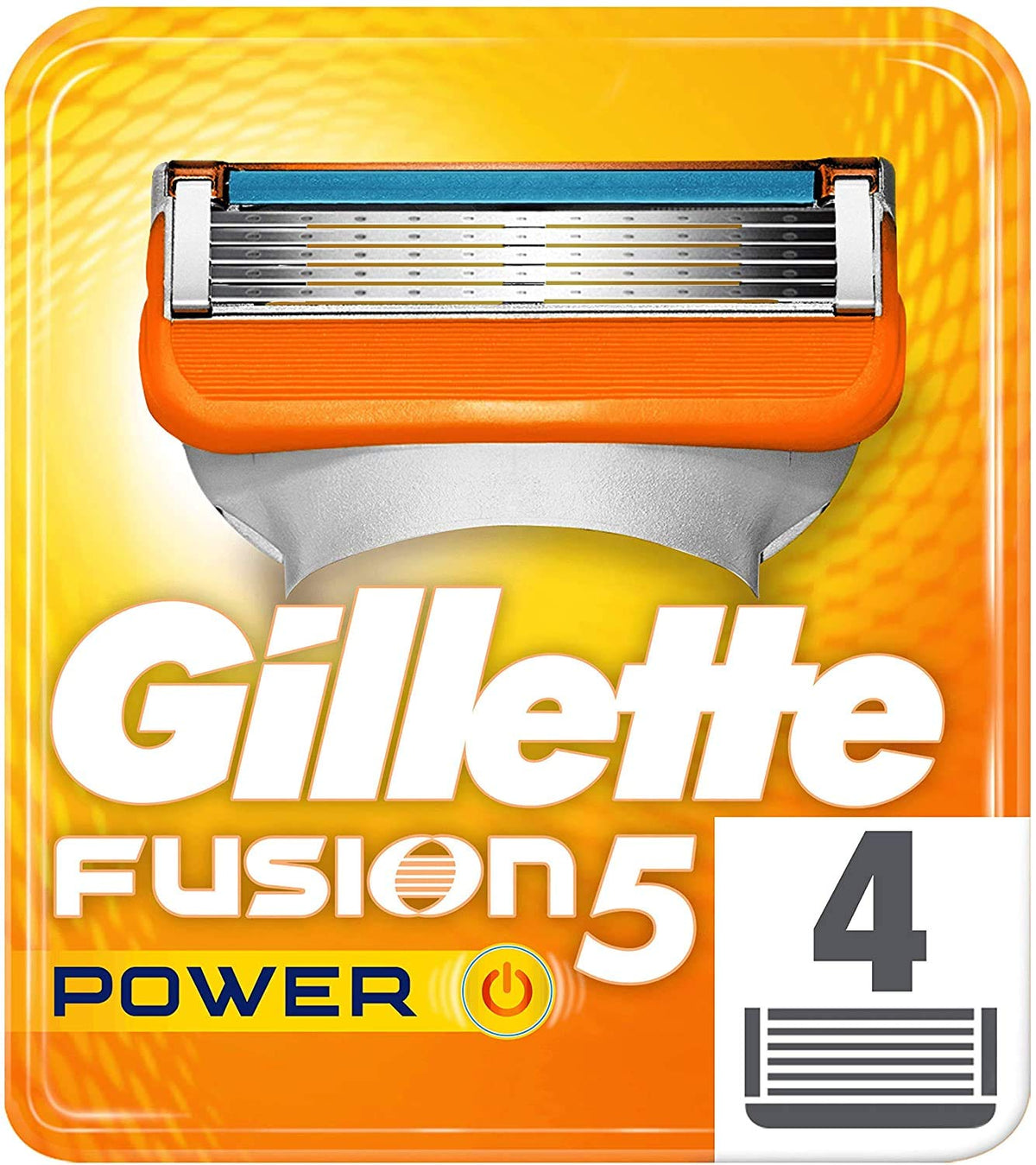 Gillette Fusion5 Power Razor Blades for Men - 4 Refills with Precision Trimmer