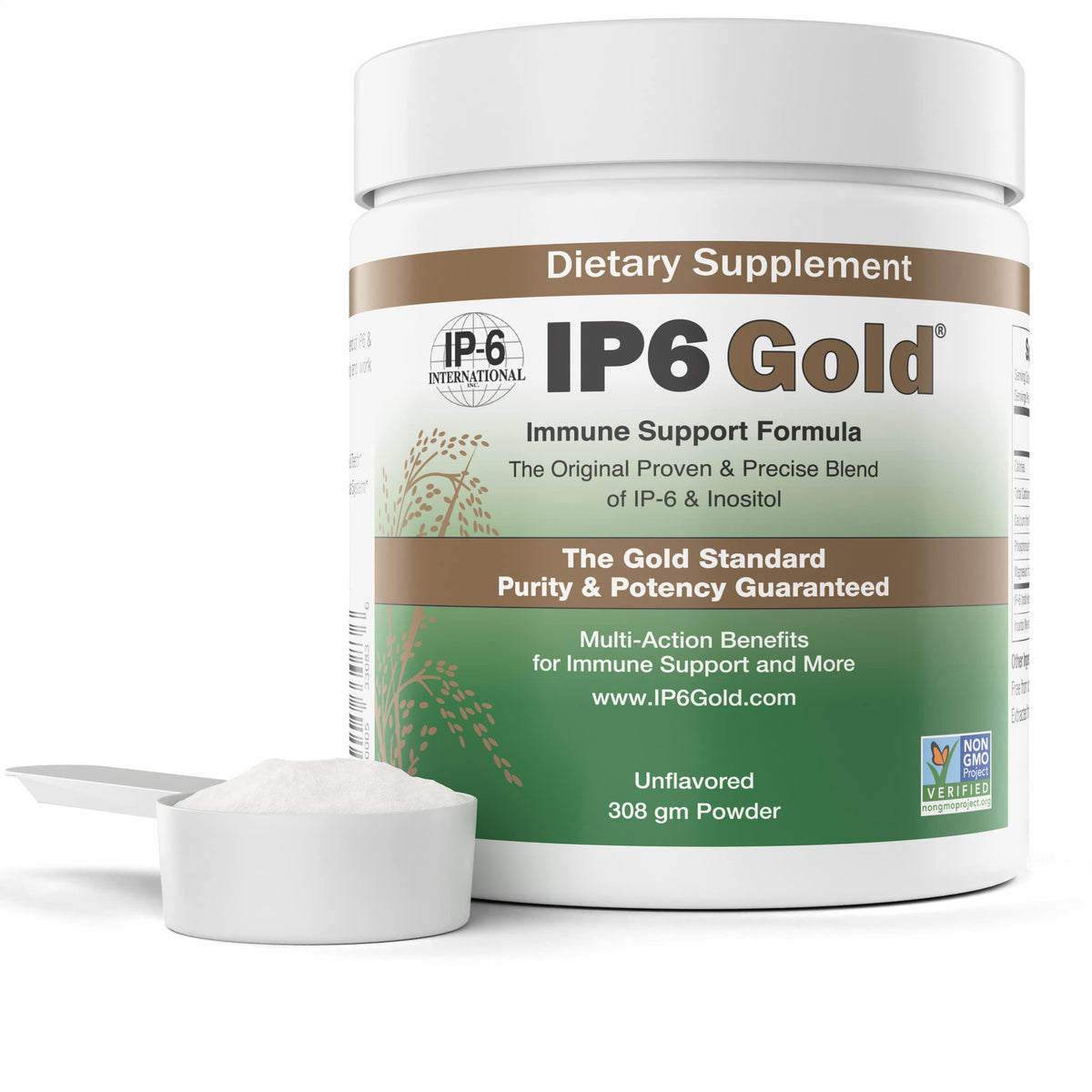 IP6 Gold Inositol Hexaphosphate Powder - Vegan, Non-GMO, Gluten-Free - 308g
