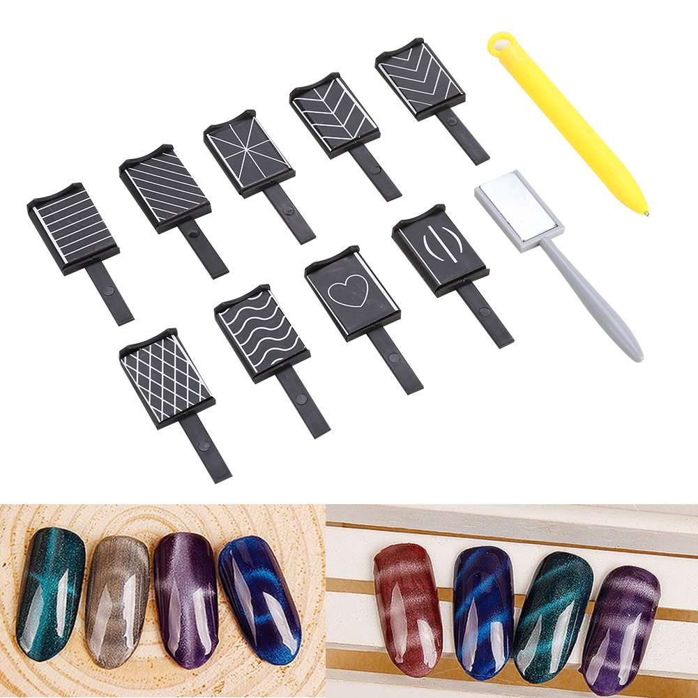 Born Pretty Magnetic Nail Polish & Cat Eye Magnet Tool Kit - 11 Pcs Set