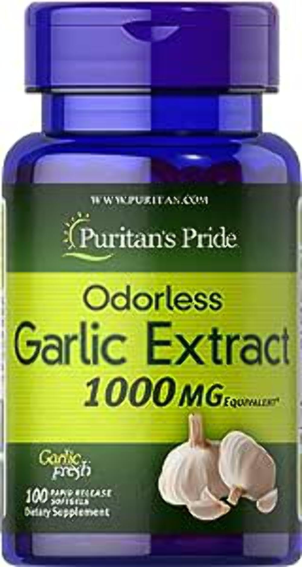 Puritan's Pride Odorless Garlic Supplement - 100 Rapid Release Softgels