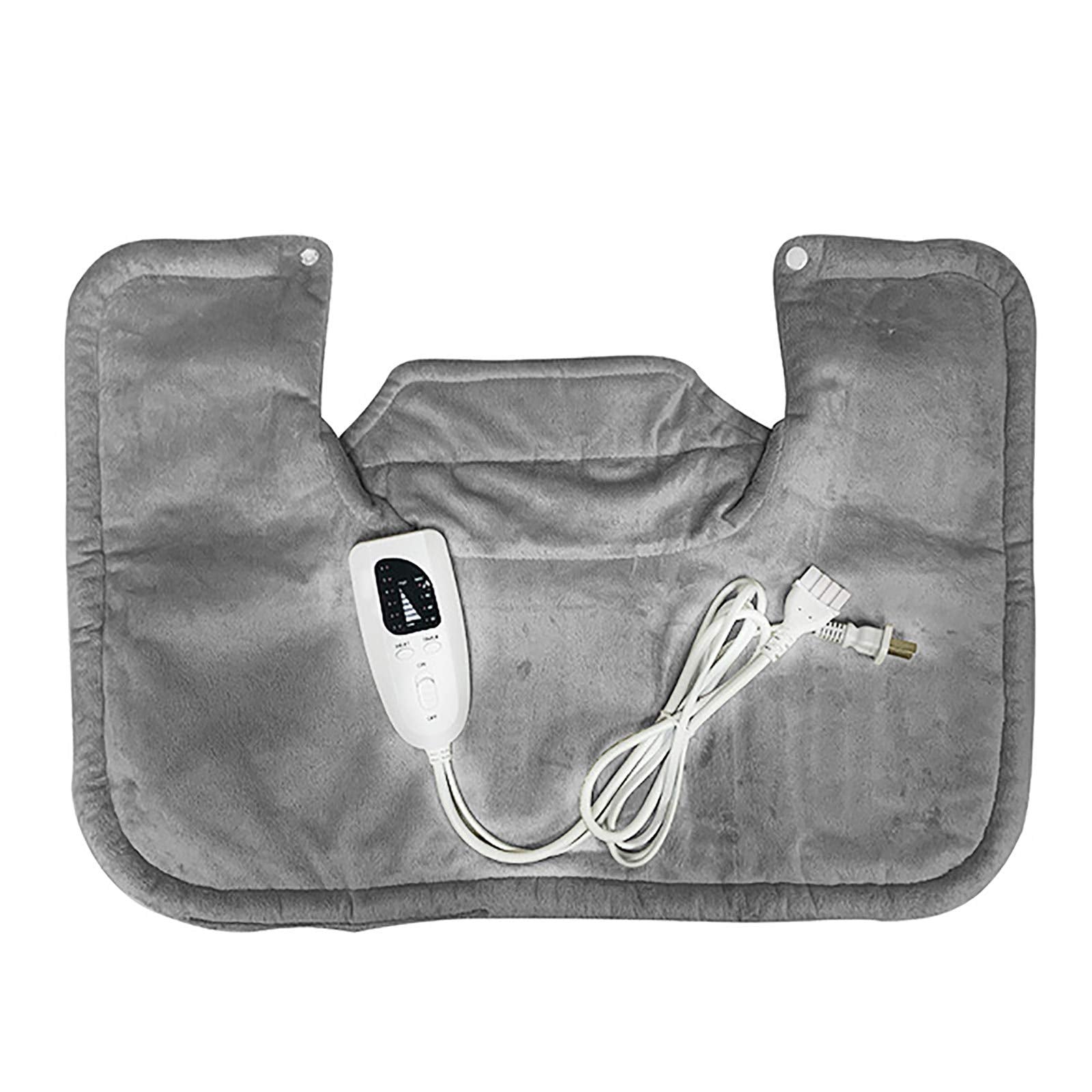Electric Heating Pad for Muscle Relief - 6 Heat Levels & Auto Shut-Off (Grey)