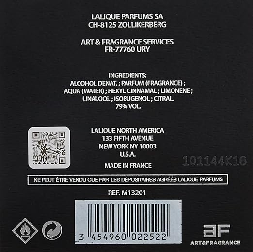 Lalique Encre Noire EDT for Men - 100ml