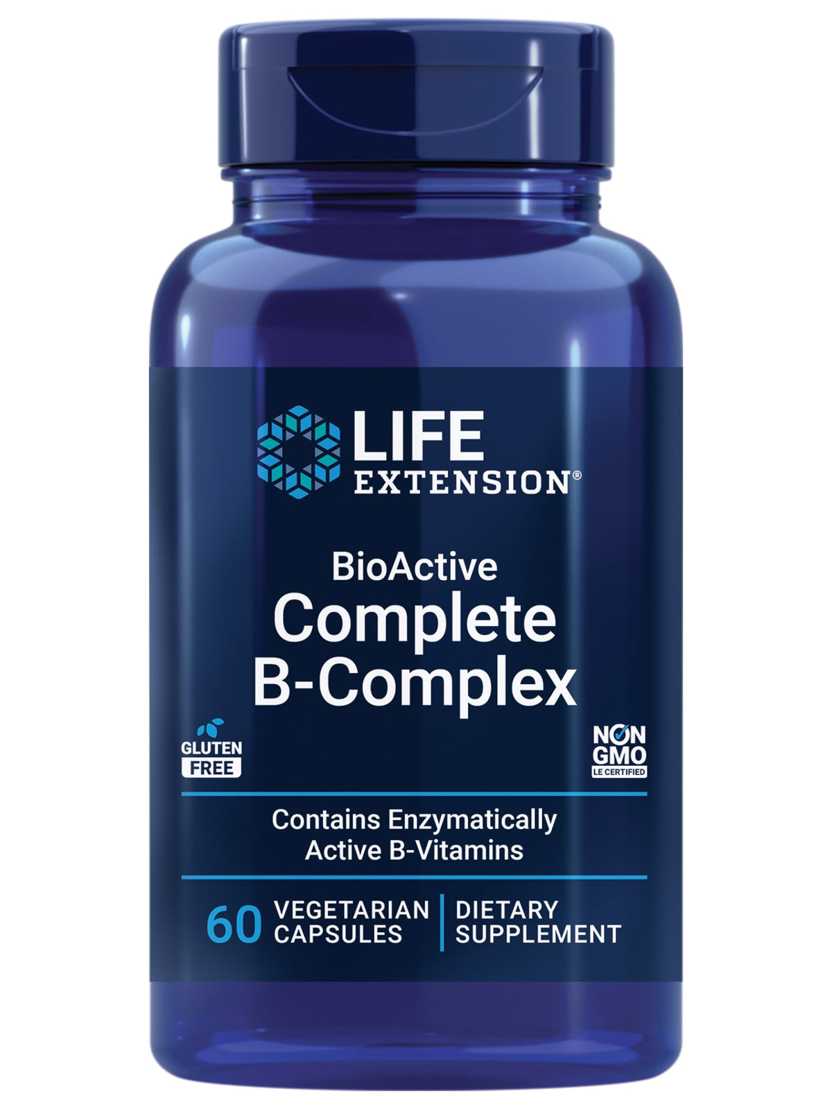 Life Extension BioActive Complete B-Complex - 60 Vegetable Capsules for Energy & Metabolism