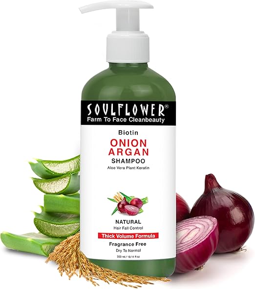 Sulfate-Free Onion Shampoo - Biotin & Keratin - Dandruff & Hairfall Control