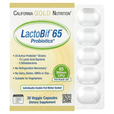 California Gold Nutrition LactoBif 65 Probiotics 65 Billion CFU 30 Veggie Capsules