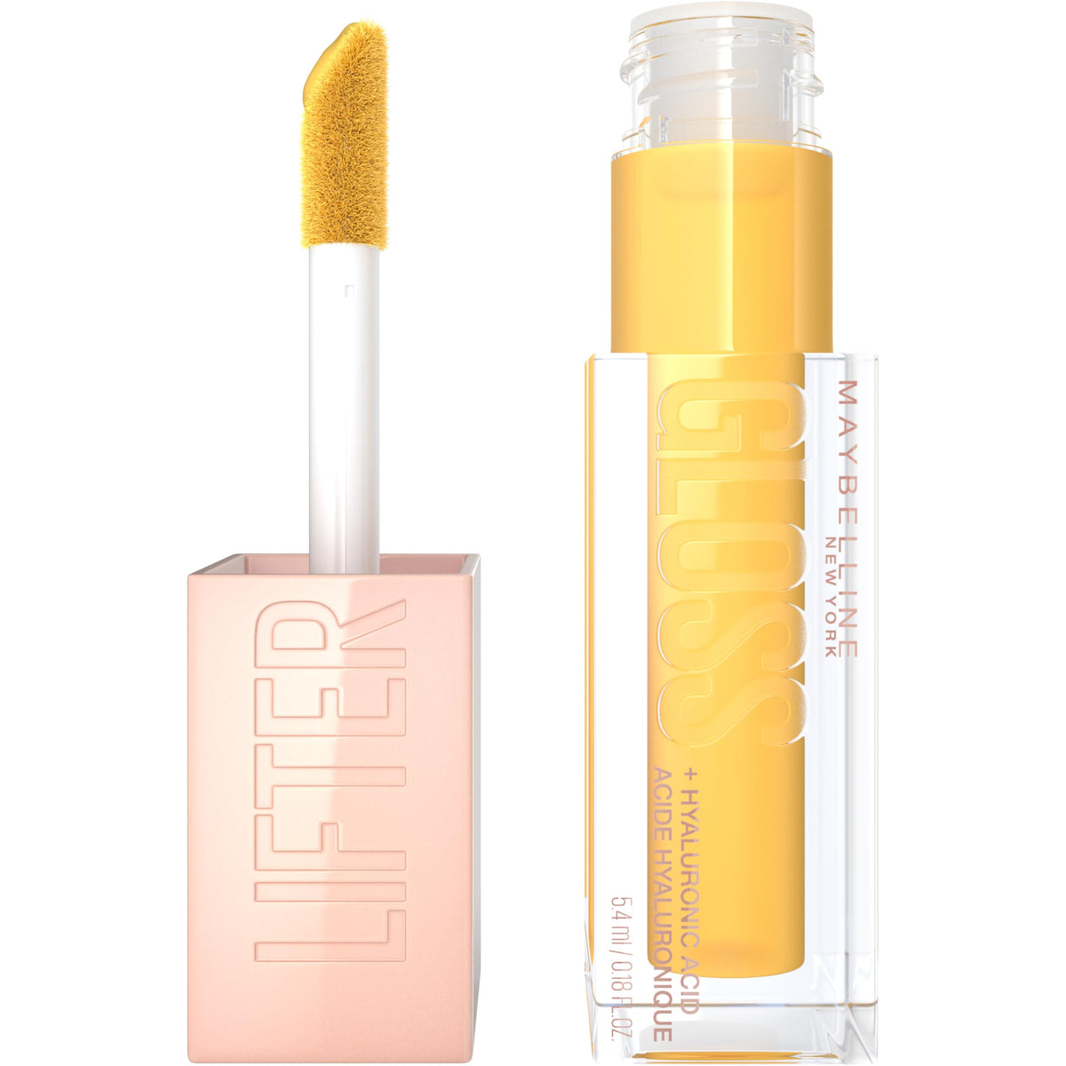 Maybelline New York Lifter Gloss Honey'd - Hydrating Lip Gloss with Hyaluronic Acid - Shade 026 Honey