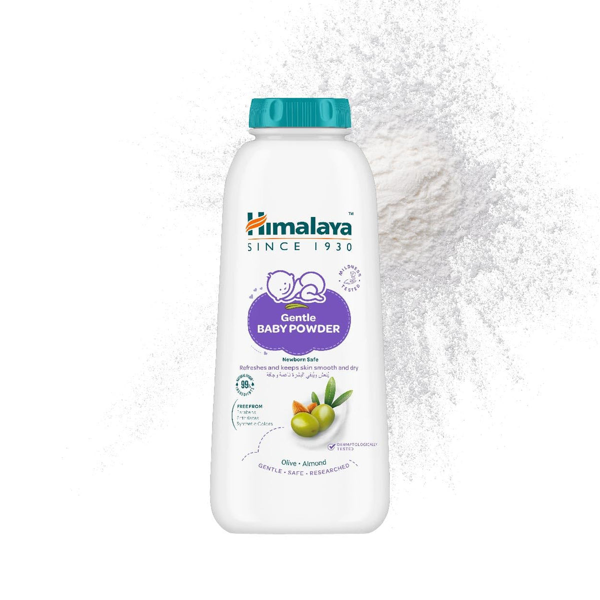 Himalaya Baby Powder - Hypoallergenic Formula with Olive & Almond | Fragrance-Free Protection